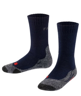 Falke Trekking Sock TK2 (Merino Wool Blend, Medium Cushioning) Navy Blue Kids - 1 Pair
