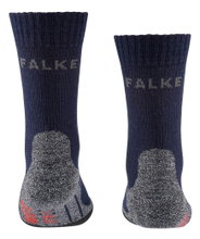 Falke Trekkingsocke TK2 (Merinowoll-Mix, mittelstarke Polsterung) marineblau Kinder - 1 Paar