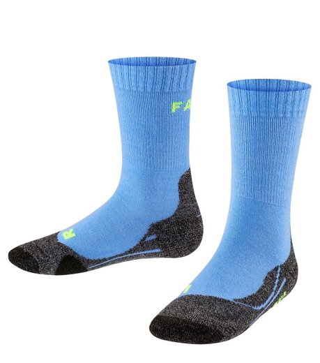 Falke Trekkingsocke TK2 (Merinowoll-Mix, mittelstarke Polsterung) blau Kinder - 1 Paar