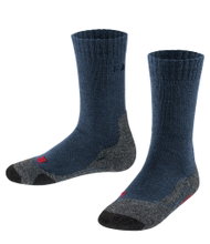 Falke Trekkingsocke TK2 (Merinowoll-Mix, mittelstarke Polsterung) dunkelblau Kinder - 1 Paar