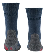 Falke Trekkingsocke TK2 (Merinowoll-Mix, mittelstarke Polsterung) dunkelblau Kinder - 1 Paar