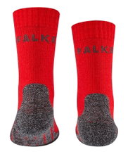 Skarpety trekkingowe Falke TK2 (mieszanka wełny merino, średnie wzmocnienie) czerwone dzieci - 1 para