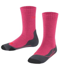 Falke Trekkingsocke TK2 (Merinowoll-Mix, mittelstarke Polsterung) rose Kinder - 1 Paar