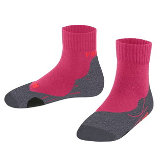 Falke Trekkingsocke TK2 Short (Merinowoll-Mix) rose Kinder - 1 Paar