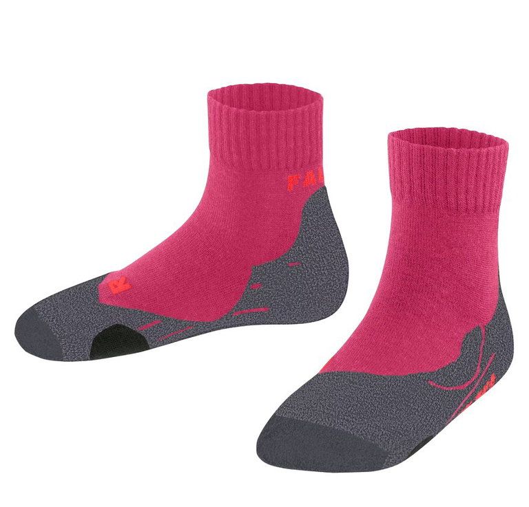 Falke Trekkingsocke TK2 Short (Merinowoll-Mix) rose Kinder - 1 Paar