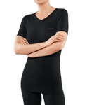 Falke Funktionsunterwäsche Kurzarmshirt Wool Tech Light (feinste Merinowolle) schwarz Damen
