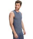 Falke Funktionsunterwäsche Unterhemd Wool Tech Singlet Light (maximale Bewegungsfreiheit) blau Herren