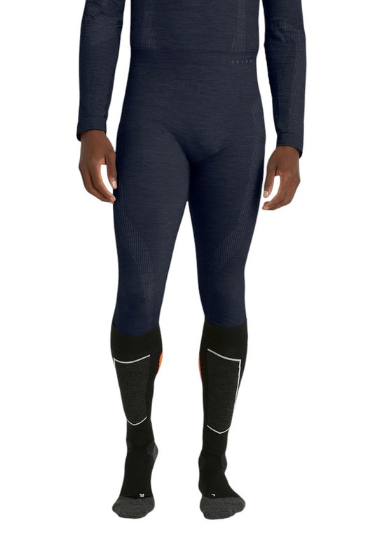 Falke Spodnie termiczne Tight Wool-Tech (doskonałe zarządzanie wilgocią) długie bielizna spaceblue męskie