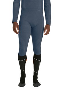 Falke Spodnie termiczne Tight Wool-Tech (doskonałe zarządzanie wilgocią) długie bielizna niebieskie Męskie