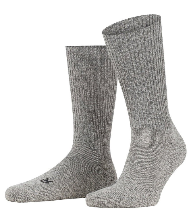 Falke Wandersocke Crew Walkie Ergo (Trekking, Merinowolle) hellgrau - 1 Paar