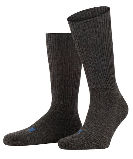 Falke Wandersocke Crew Walkie Ergo (Trekking, Merinowolle) dunkelgrau - 1 Paar