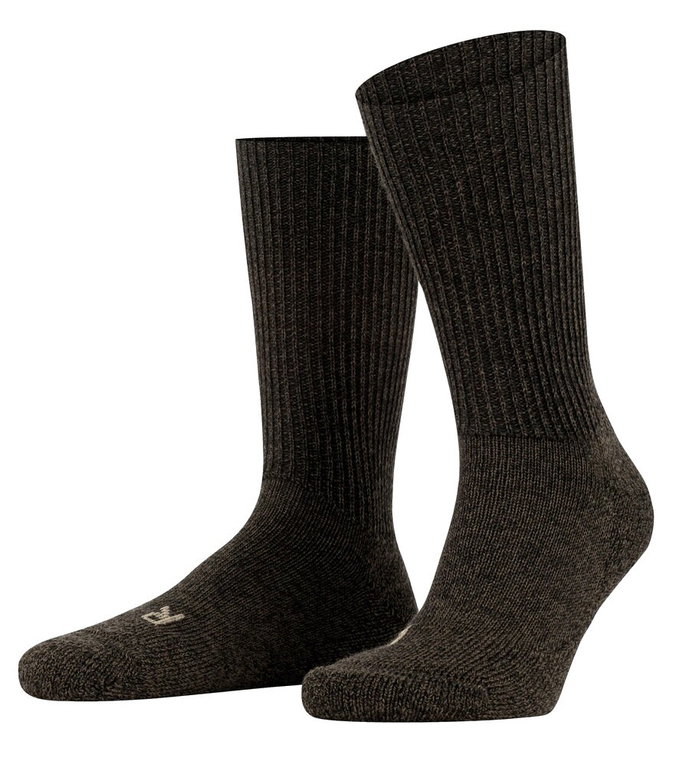 Falke Wandersocke Crew Walkie Ergo (Trekking, Merinowolle) dunkelbraun - 1 Paar