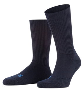 Falke Wandersocke Crew Walkie Ergo (Trekking, Merinowolle) marineblau - 1 Paar