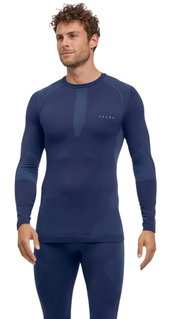 Falke Funktionsunterwäsche Langarmshirt Warm (perfekte Feuchtigkeits-und Temperaturregulierung) blau Herren
