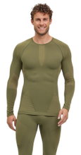 Falke Funktionsunterwäsche Langarmshirt Warm (perfekte Feuchtigkeits-und Temperaturregulierung) olivegrün Herren