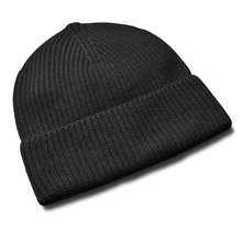 Falke winter hat (beanie) - warm, ribbed - black - 1 piece