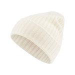 Falke Wintermütze (Beanie) Unisex - Kaschmir, Rippenstruktur, Umschlag - weiss - 1 Stück