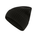 Falke Wintermütze (Beanie) Unisex - Kaschmir, Rippenstruktur, Umschlag - schwarz - 1 Stück