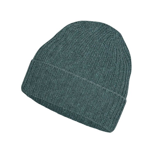 Falke Wintermütze (Beanie) Unisex - Kaschmir, Rippenstruktur, Umschlag - tundragrün - 1 Stück