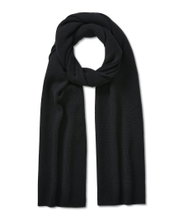 Falke winter scarf (fine merino wool) black 180cm x 30cm - 1 piece