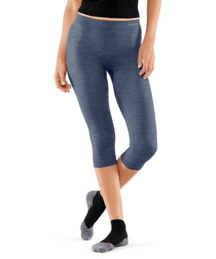 Falke Unterziehhose 3/4 Tight Wool-Tech Light (feinste Merinowolle) Unterwäsche blau Damen