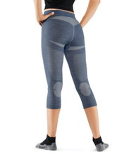 Falke Unterziehhose 3/4 Tight Wool-Tech Light (feinste Merinowolle) Unterwäsche blau Damen