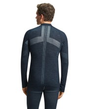 Falke Funktionsunterwäsche Langarmshirt Wool-Tech (feinste Merinowolle, hohe Bewegungsfreiheit) spaceblau Herren
