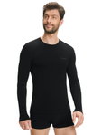 Falke Funktionsunterwäsche Langarmshirt Wool-Tech Light (feinste Merinowolle) schwarz Herren