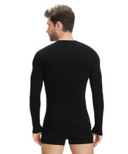 Falke Funktionsunterwäsche Langarmshirt Wool-Tech Light (feinste Merinowolle) schwarz Herren