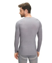 Falke Funktionsunterwäsche Langarmshirt Wool-Tech Light (feinste Merinowolle) hellgrau Herren