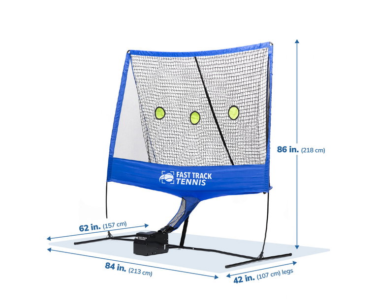 Fast Track Tennis Ballmaschine (Netz, 12 Bälle)