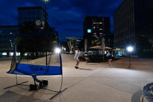 Fast Track Tennis Ballmaschine (Netz, 12 Bälle)