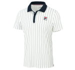 Fila Tennis Polo Stripes Björn Retro Look (100% Polyester) white/navy blue Men