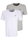 Fila Leisure Shirt Brod Tee (Cotton) white/grey Men's - 2 Pack