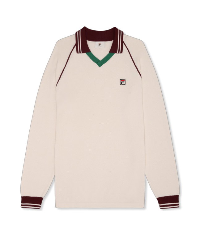 Fila Freizeit Langarmshirt Molinazzo Polo Sweater beige Herren