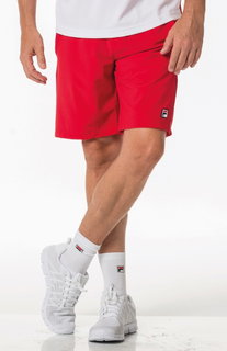 Fila Tennishose Short Santana (4-Wege-Stretch, atmungsaktiv) kurz rot Herren