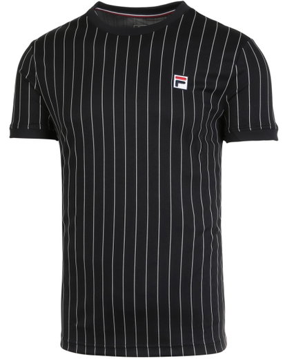 Fila Tennis-Tshirt Stripes schwarz Herren