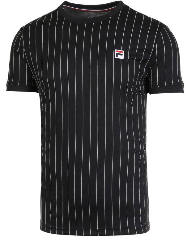 Fila Tennis-Tshirt Stripes schwarz Herren