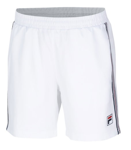 Fila Tennishose Short Riley (100% Polyester, atmungsaktiv) kurz weiss Herren
