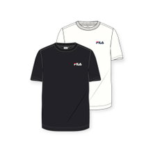 Fila Leisure Shirt Brod Tee (Cotton) white/black Men's - Pack of 2