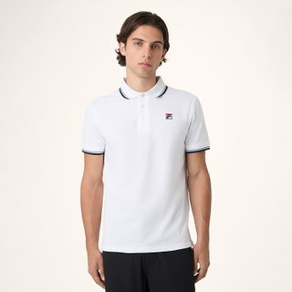 Fila Leisure Polo Biella Regular Tipped (Cotton) White Men's