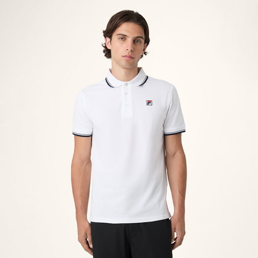 Fila Leisure Polo Biella Regular Tipped (Cotton) White Men's