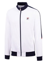 Fila Tennis Jacket Manuel (stand-up collar, 100% polyester) white/navy Men