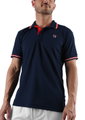 Fila Tennis-Polo Piro navyblau/rot Herren