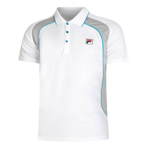 Fila Tennis-Polo Harrison weiss/grau Herren