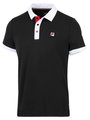 Fila Tennis-Polo Markus (100% Polyester) schwarz/weiss Herren