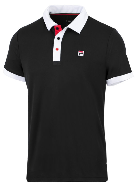 Fila Tennis Polo Markus (100% Polyester) black/white Men