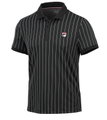 Fila Tennis-Polo Stripes (100% Polyester) schwarz/weiss Herren