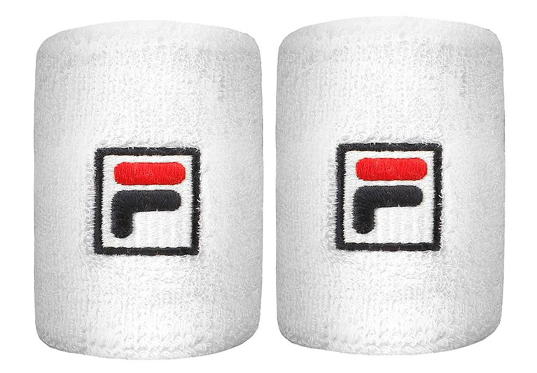 Fila Schweissband Osten Handgelenk (80% Baumwolle) weiss - 2 Stück