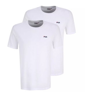Fila Leisure Shirt Brod Tee (Cotton) white/white Men's - 2 Pack